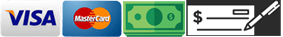 Visa MasterCard Cash or Check